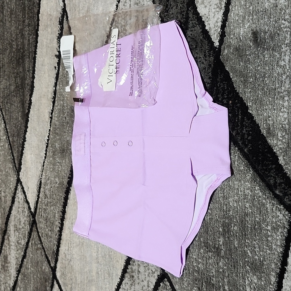 VICTORIA SECRET PINK 2022 PURPLE LOGO BOXER BRIEF PANTY MEDIUM